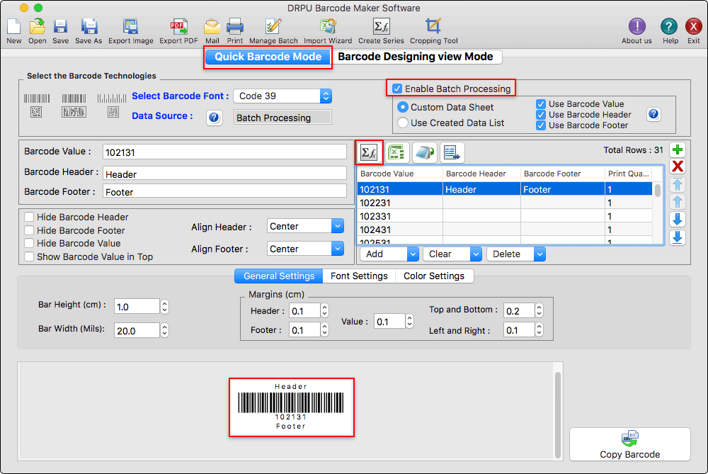 barcode software for macs