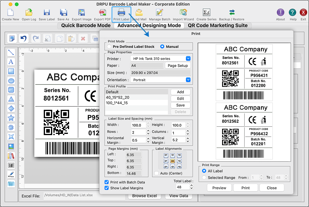 Barcode Label Software - Mac Edition