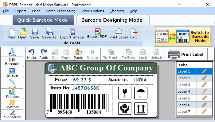 Generate Linear and 2D barcode labels using Barcode Label Maker