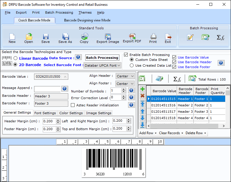 Retail Barcode Label Maker Software screenshot