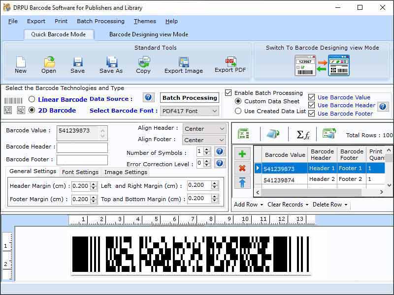 Screenshot of Barcode Maker for Publishing Industry